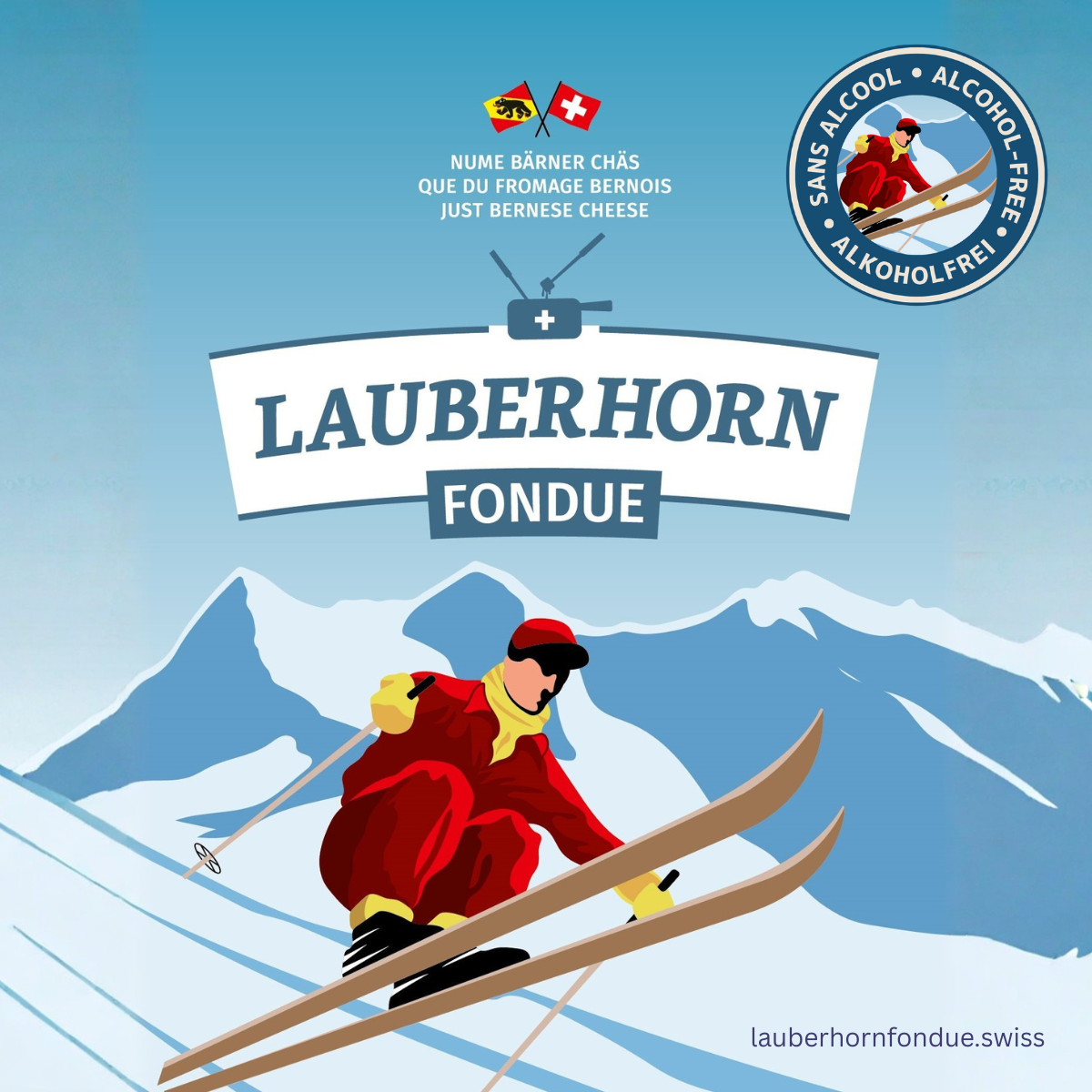 Original Lauberhorn Fondue ohne Alkohol